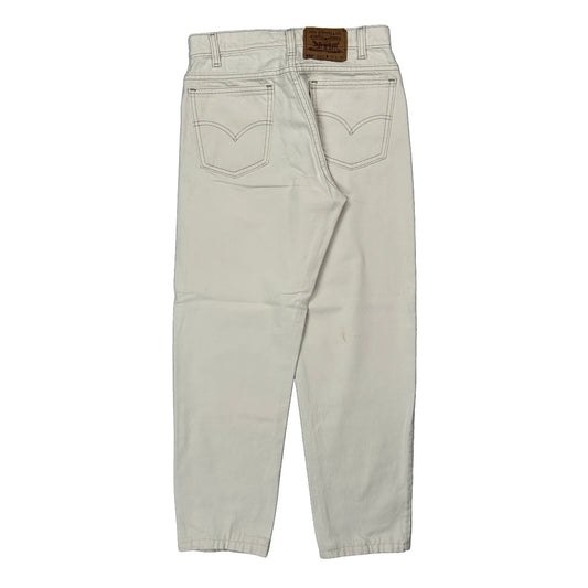 Made In USA Levis 550 Jeans - 27W 29L White Cotton