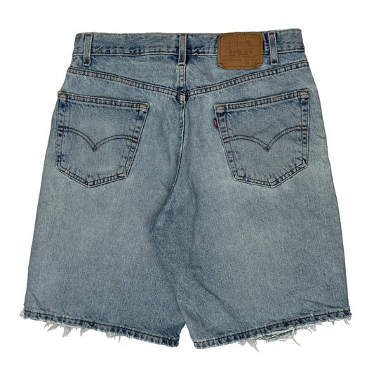 Levis Denim Shorts - 32W UK 14 Light Wash Denim