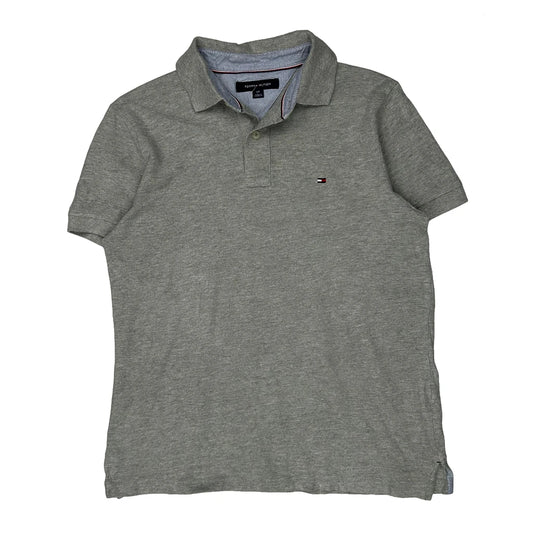 Tommy Hilfiger Polo Shirt - Small Grey Cotton