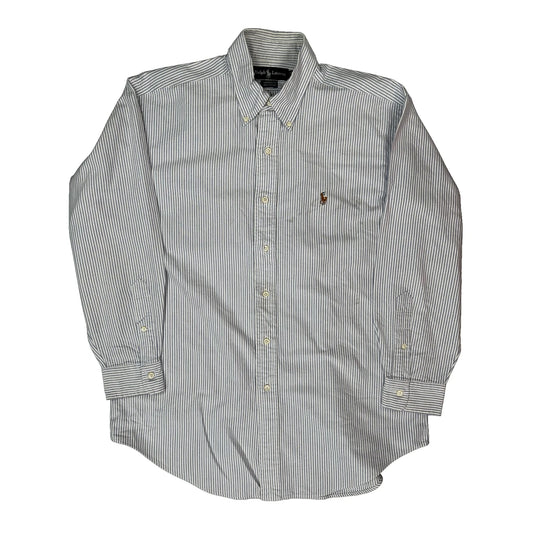 Yarmouth Ralph Lauren Striped Shirt - Medium Blue Cotton