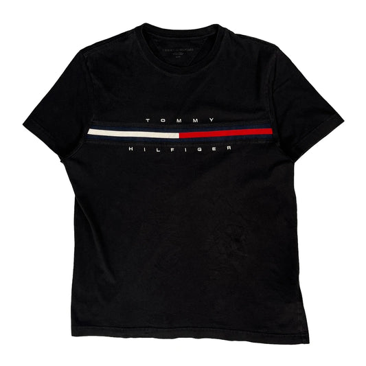 Tommy Hilfiger Spellout T-Shirt - Small Black Cotton