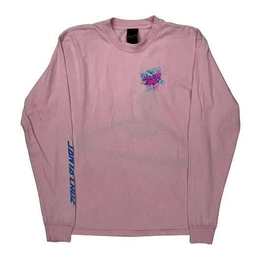 Santa Cruz Graphic Long Sleeve T-Shirt - Medium Pink Cotton
