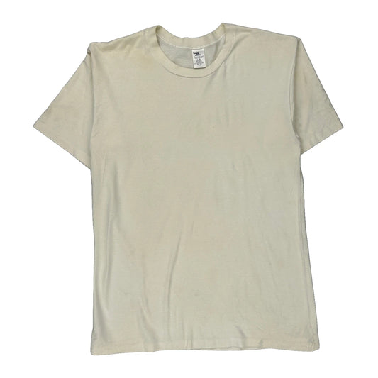 Stafford Single Stitch T-Shirt - Large Cream Cotton