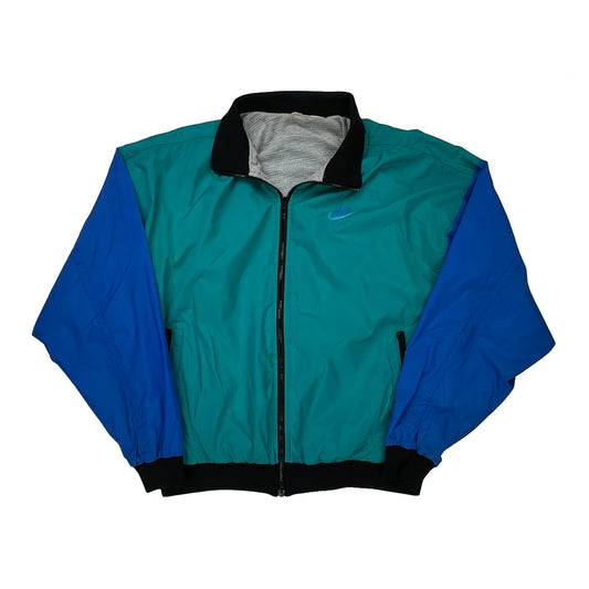 Nike Spellout Windbreaker - Large Blue Polyester
