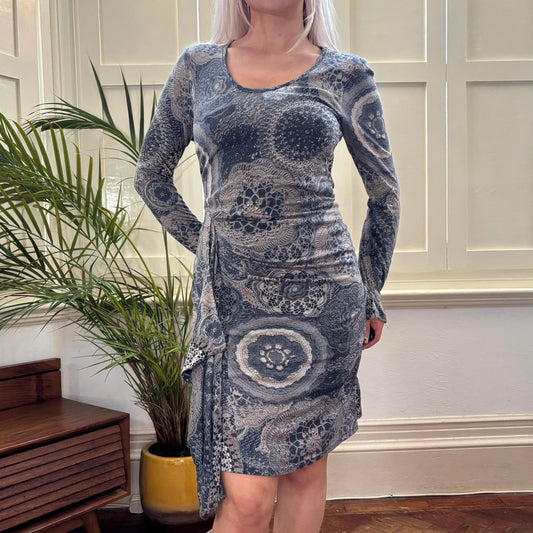 Vintage grey Producto Italiano Midi Dress - womens medium