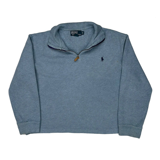 Polo By Ralph Lauren 1/4 Zip - Medium Blue Cotton