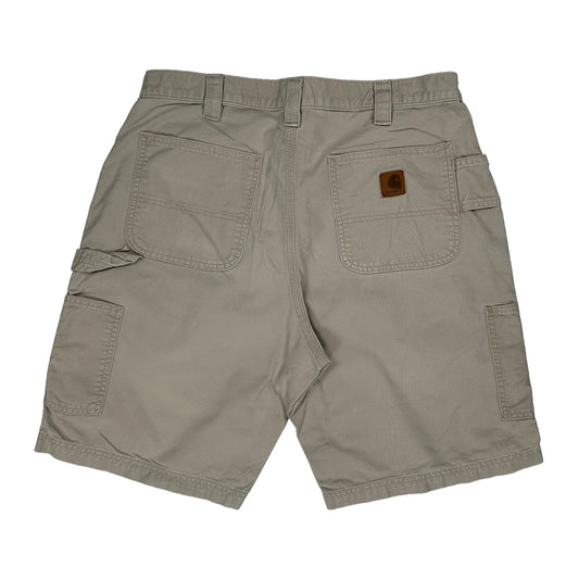 Carhartt Carpenter Shorts - 34W 10L Beige Cotton