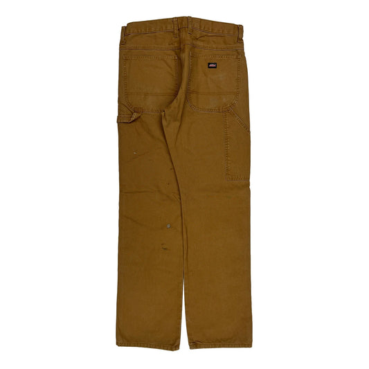 Dickies Carpenter Trousers - 33W 34L Brown Cotton