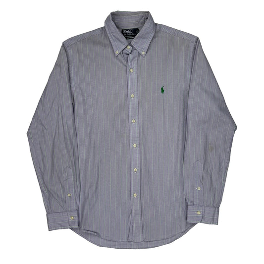 Polo By Ralph Lauren Striped Shirt - Medium Green Cotton