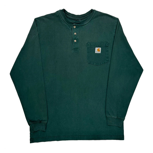 Carhartt Long Sleeve T-Shirt - Medium Green Cotton