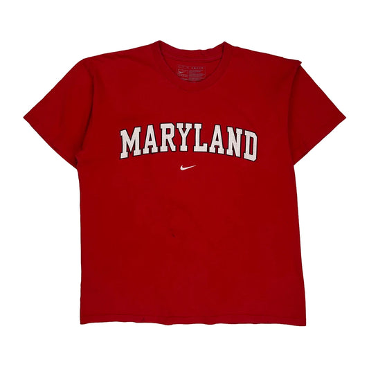 Maryland Nike College T-Shirt - Small Red Cotton