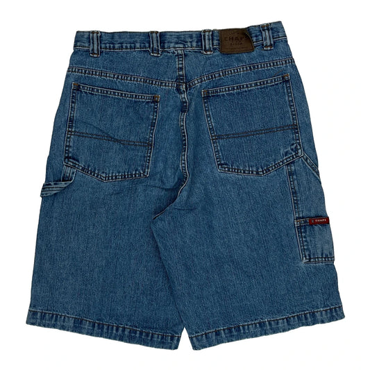 Chaps Denim Baggy Denim Shorts - 31W 10L Blue Cotton