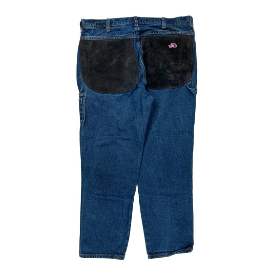 Unbranded Double Knee Carpenter Jeans - 38W 30L Blue Denim