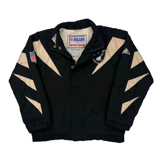 Raiders N.F.L. Pro Line Football Bomber Jacket - Medium Black Nylon