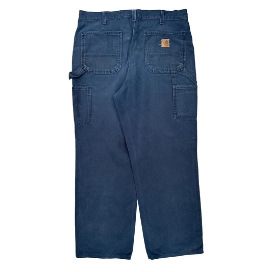 Carhartt Carpenter Trousers - 35W 34L Blue Cotton