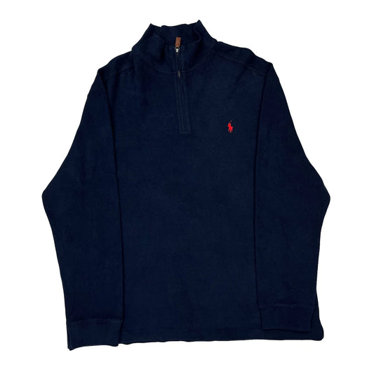 Polo By Ralph Lauren 1/4 Zip - 2XL Navy Cotton