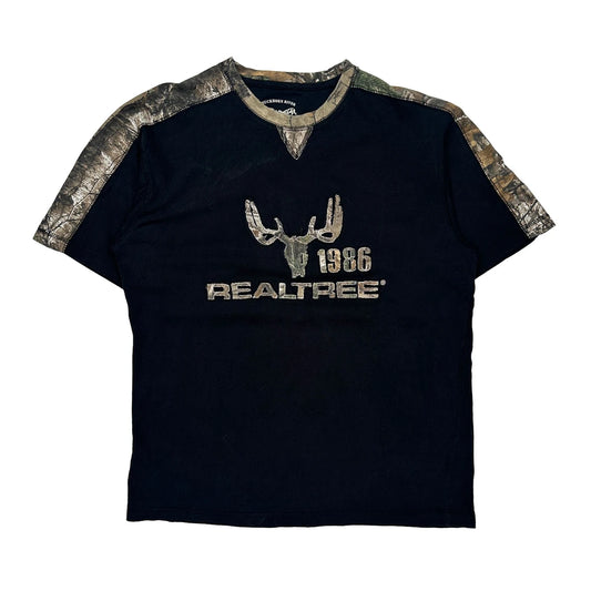 Buckhorn River Camo T-Shirt - Large Black Cotton