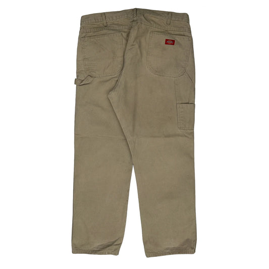 Dickies Carpenter Trousers - 38W 31L Beige Cotton
