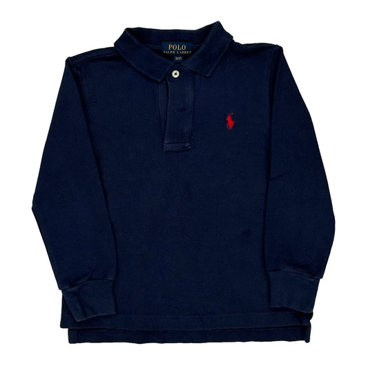 Age 3 Polo By Ralph Lauren Polo Shirt - 3XS Navy Cotton