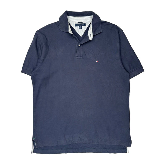 Tommy Hilfiger Polo Shirt - Large Navy Cotton