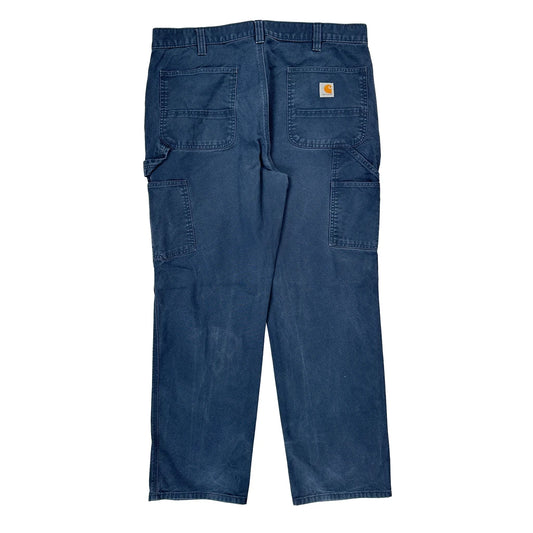 Carhartt Carpenter Trousers - 38W 32L Blue Cotton