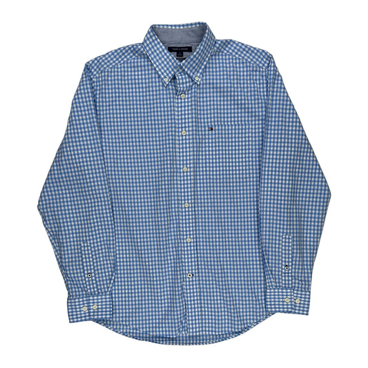 Tommy Hilfiger Checked Shirt - Medium Blue Cotton