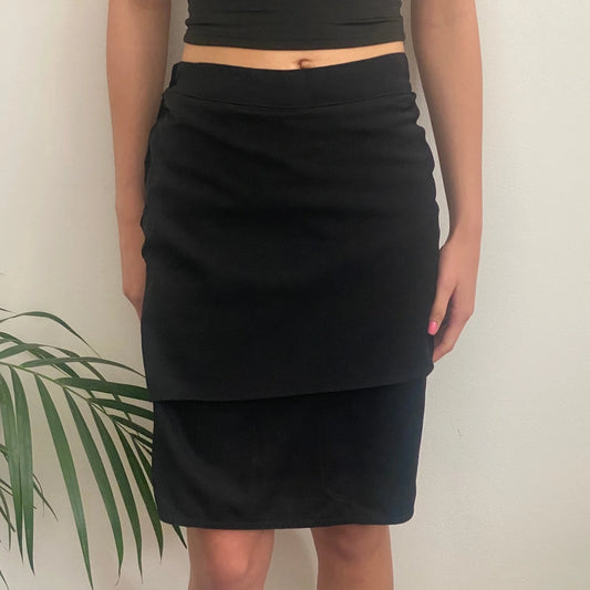 Vintage black Gianni Versace Mini Skirt - womens 28" waist
