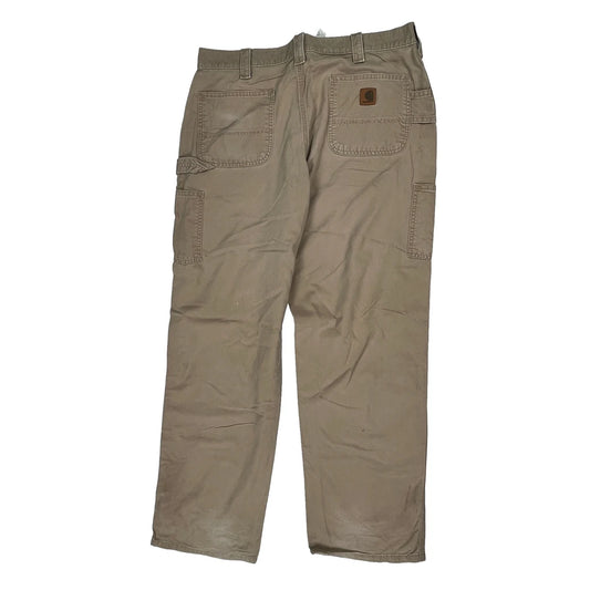 Carhartt Carpenter Trousers - 36W 31L Khaki Cotton