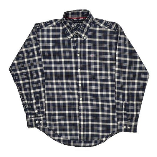 Tommy Hilfiger Checked Shirt - Large Blue Cotton