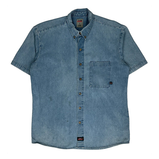 Dickies Denim Shirt - Large Blue Cotton