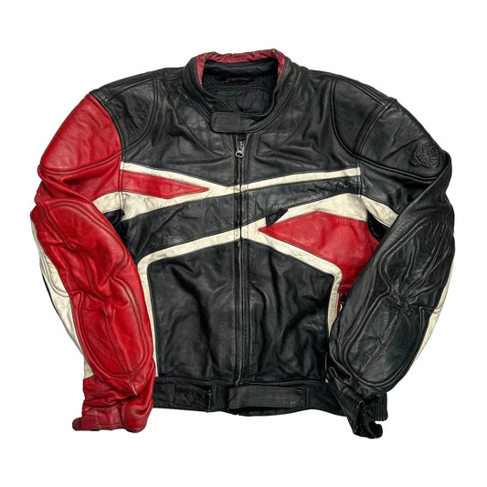 Mqp Motorcycle Leather Jacket - XL Black Leather