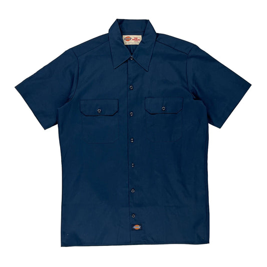 Dickies Short Sleeve Shirt - Medium Blue Cotton