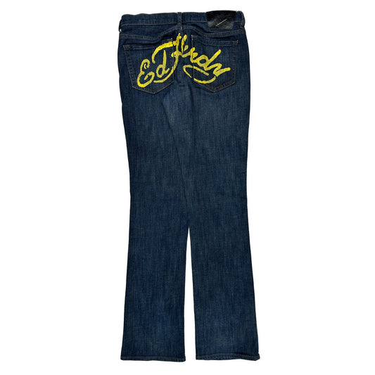 Ed Hardy Graphic Jeans - 30W US 4 Blue Denim