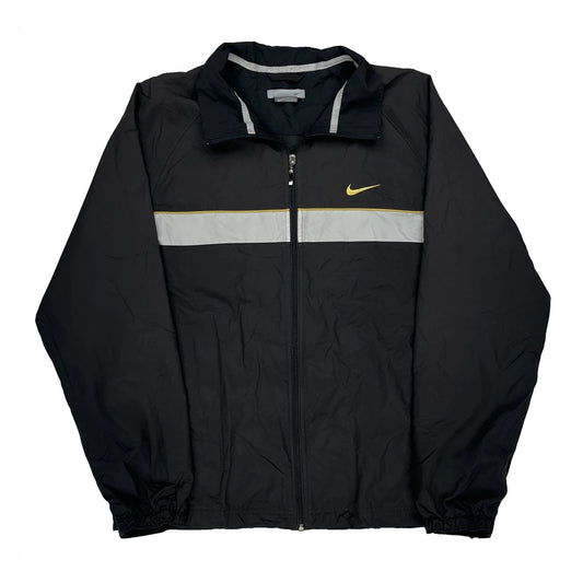 Vintage Nike Windbreaker - Large Black Polyester