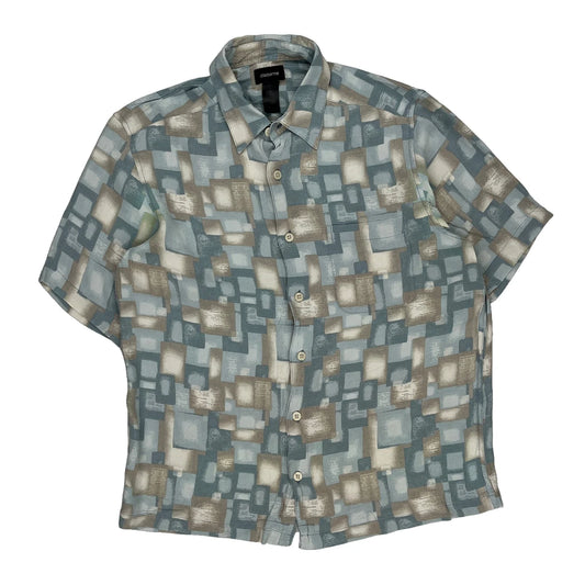 Liz Claiborne Short Sleeve Shirt - Medium Blue Cotton