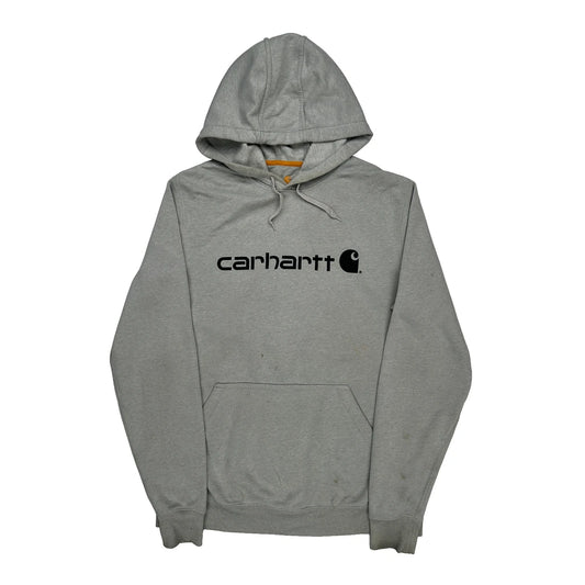 Carhartt Hoodie - Large Grey Cotton Blend