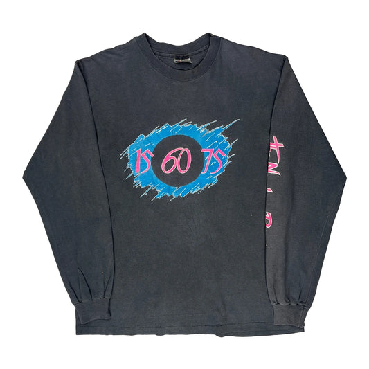 Numbers Dead Hanes Single Stitch Long Sleeve T-Shirt - XL Black Cotton
