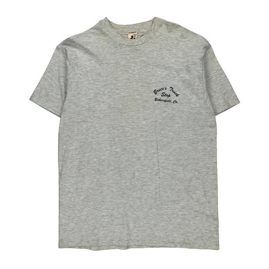 California Good Shirts Single Stitch T-Shirt - 2XL Grey Cotton