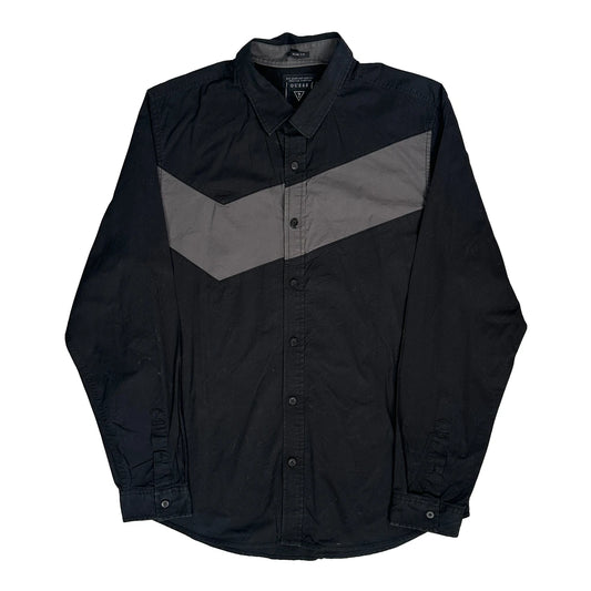 Guess Slim Fit Shirt - Large Black Cotton