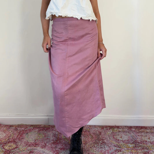 Vintage pink Unbranded Midi Skirt - womens 28" waist