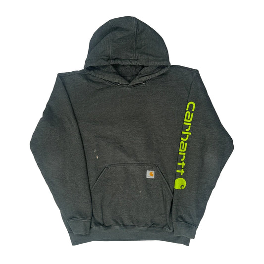 Carhartt Hoodie - Large Grey Cotton Blend