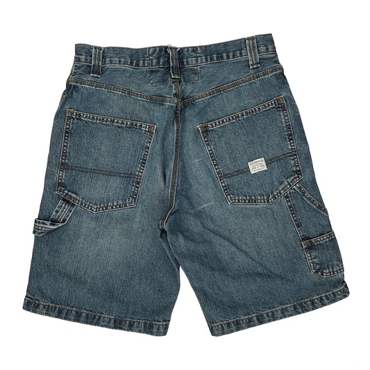 Authentic Collection Cargo Carpenter Shorts - 36W 11L Blue Denim