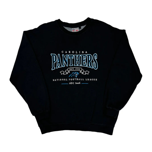 Vintage Carolina Panthers Nfl Football Long Sleeve T-Shirt - XS Black Cotton