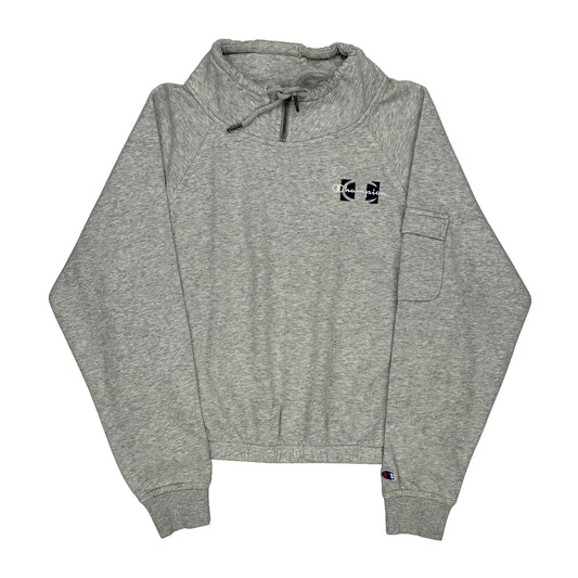 Champion 1/4 Zip - Large Grey Cotton Blend