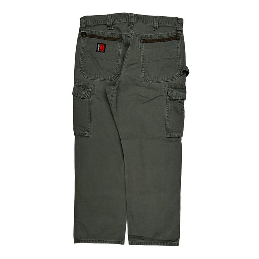 Wrangler Cargo Trousers - 34W 29L Green Cotton