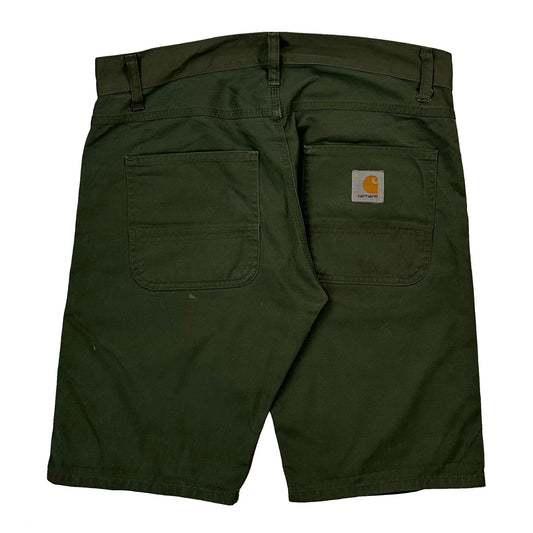 Carhartt Shorts - 31W 11L Green Cotton Blend