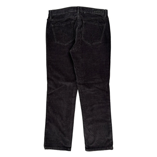 Calvin Klein Jeans Cord Trousers - 30″ Waist Black Cotton