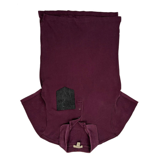 Burberry Brit Polo Shirt - Small Burgundy Cotton