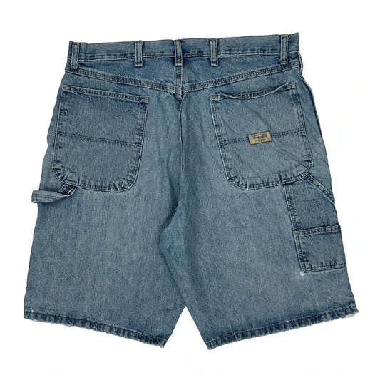 Wrangler Carpenter Shorts - 34W 9L Blue Cotton