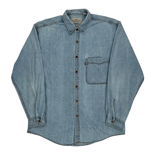 Levis Denim Shirt - Large Light Wash Cotton